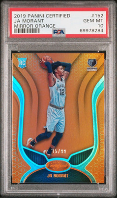 その他 2019 PANINI INSTANT ORANGE JA MORANT RC 2019 Panini Certified - Rookies Ja Morant #152 Mirror Orange (RC
