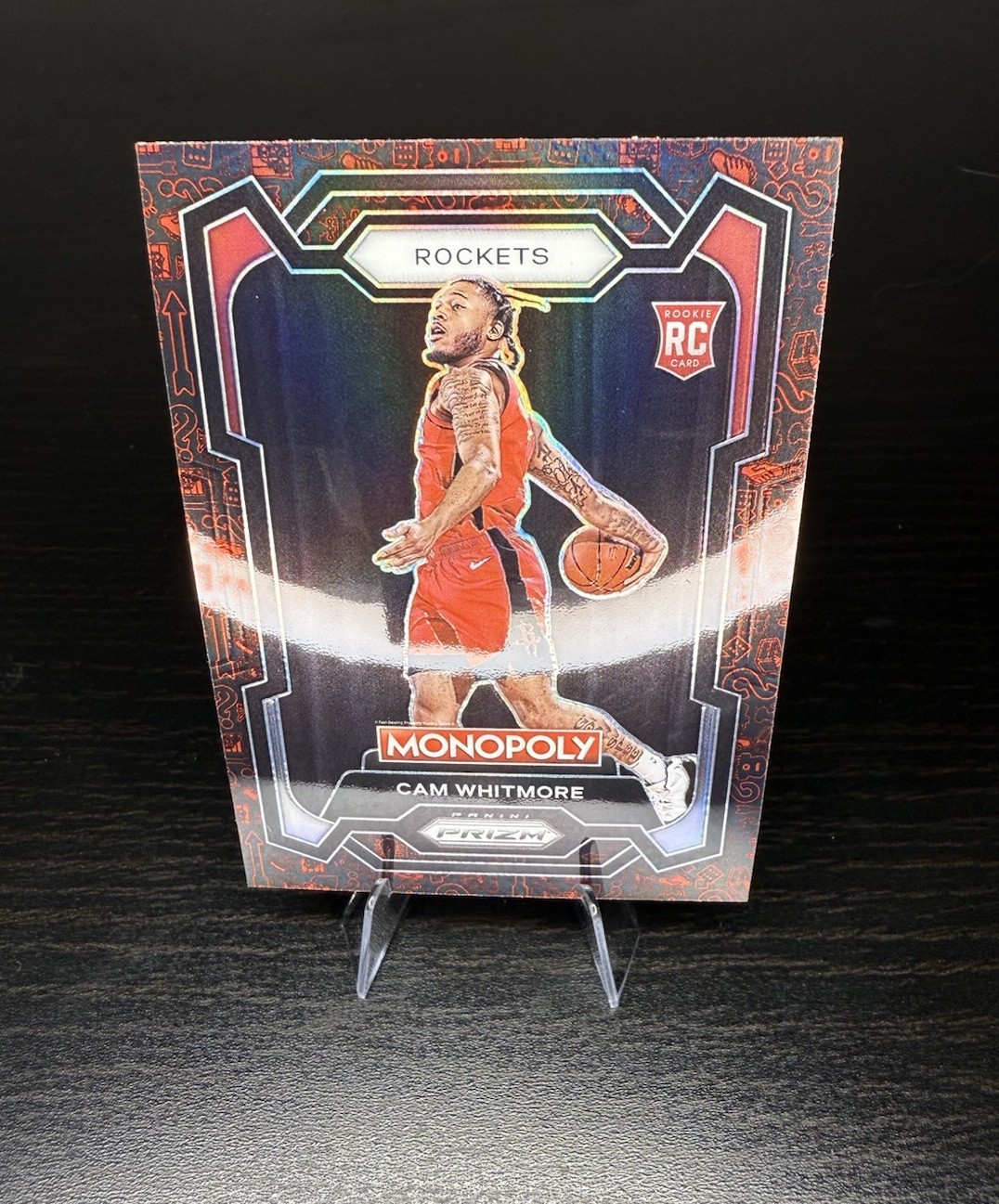 2023-24 Panini Prizm Monopoly #31 CAM WHITMORE Red Pattern Icons Prizm Rookie RC