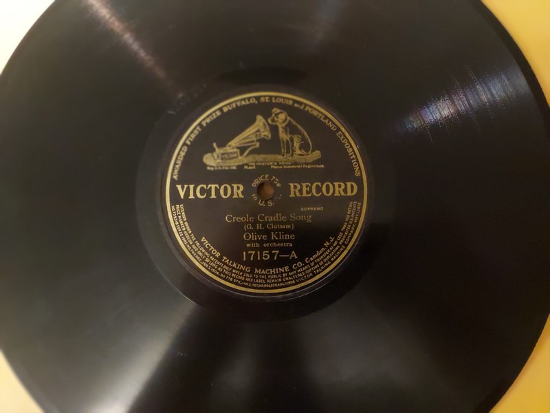 1912 Patent VICTOR 78/Olive Kline../Vernon Archibald..