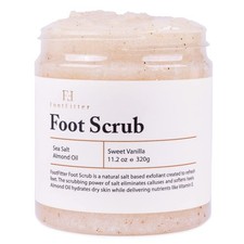 Natural Foot Scrub with Sea Salt, Deep Exfoliating Foot Care for Dry Skin, Ca...