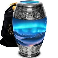 Aurora Borealis Cremation Urn for Ashes Adult Male - Personalized Cremation U...