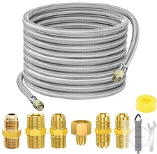 36 FT Propane Hose Extension-High Pressure Braided Gas Line Hose Propane Convers
