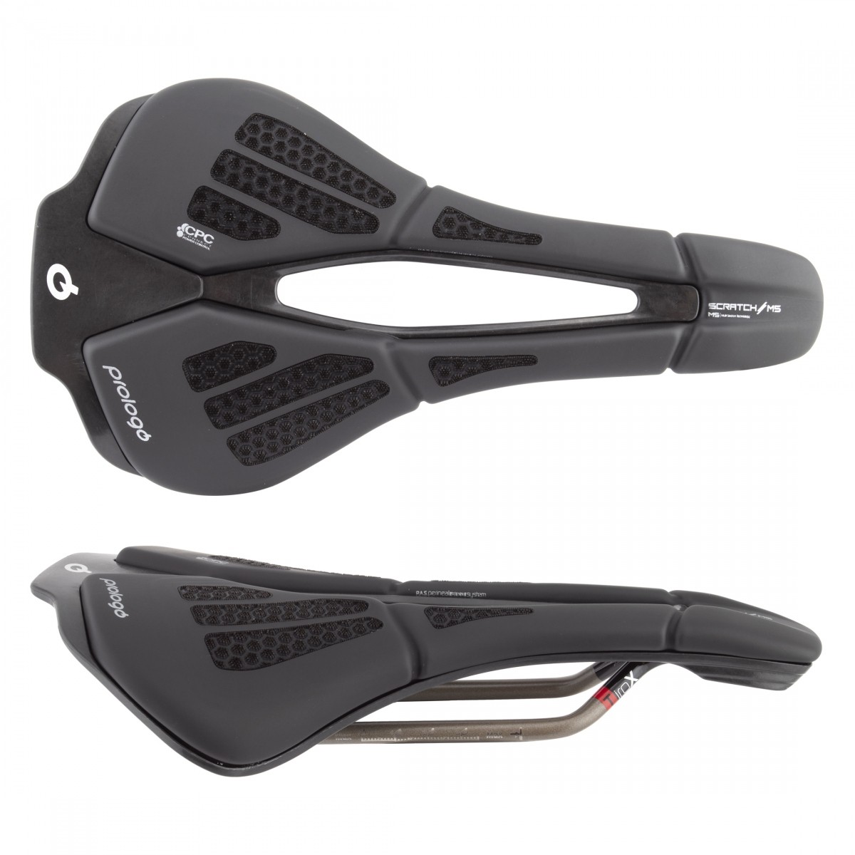 Prologo Scratch M5 CPC Unisex Road Bike Saddle with Tirox Ra