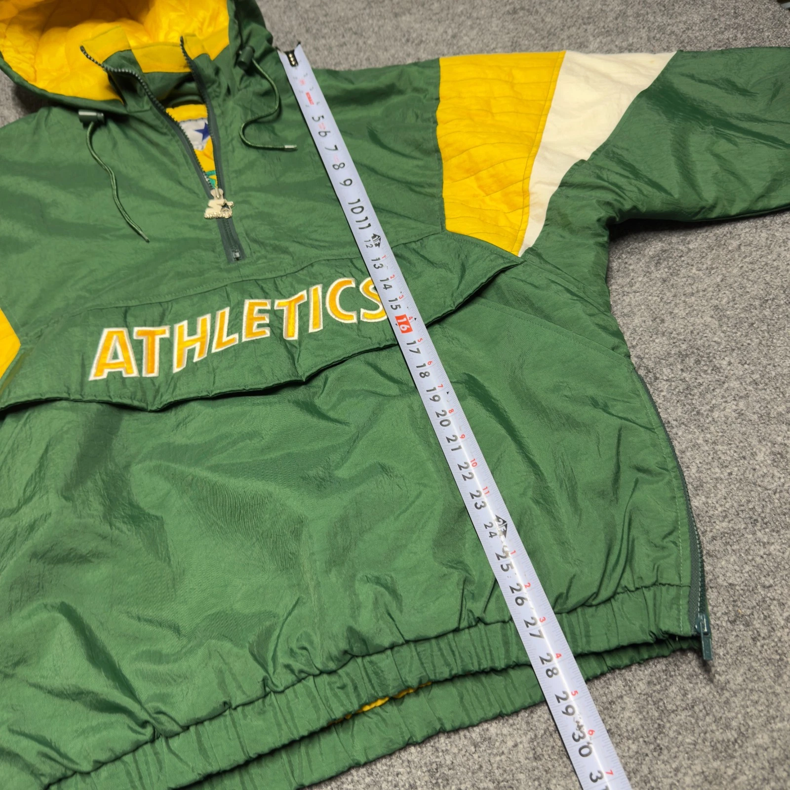 Vintage Starter Oakland A's Athletics Elephant Anorak Puffer Jacket Men Large image 9