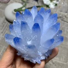 426g  New Find blue Phantom Quartz Crystal Cluster Mineral Specimen Healing