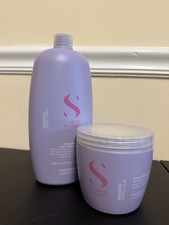 Champú bajo suavizante Alfaparf Milano Semi Di Lino 33,8 oz y máscara 16,9 oz DUO