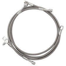 Streamline Xp1k-f Front Utv Steel Braided Brake Line Standard Length Silver Streamline Xp1k-f Front Utv Steel Braided Brake Line Standard Length Silver
