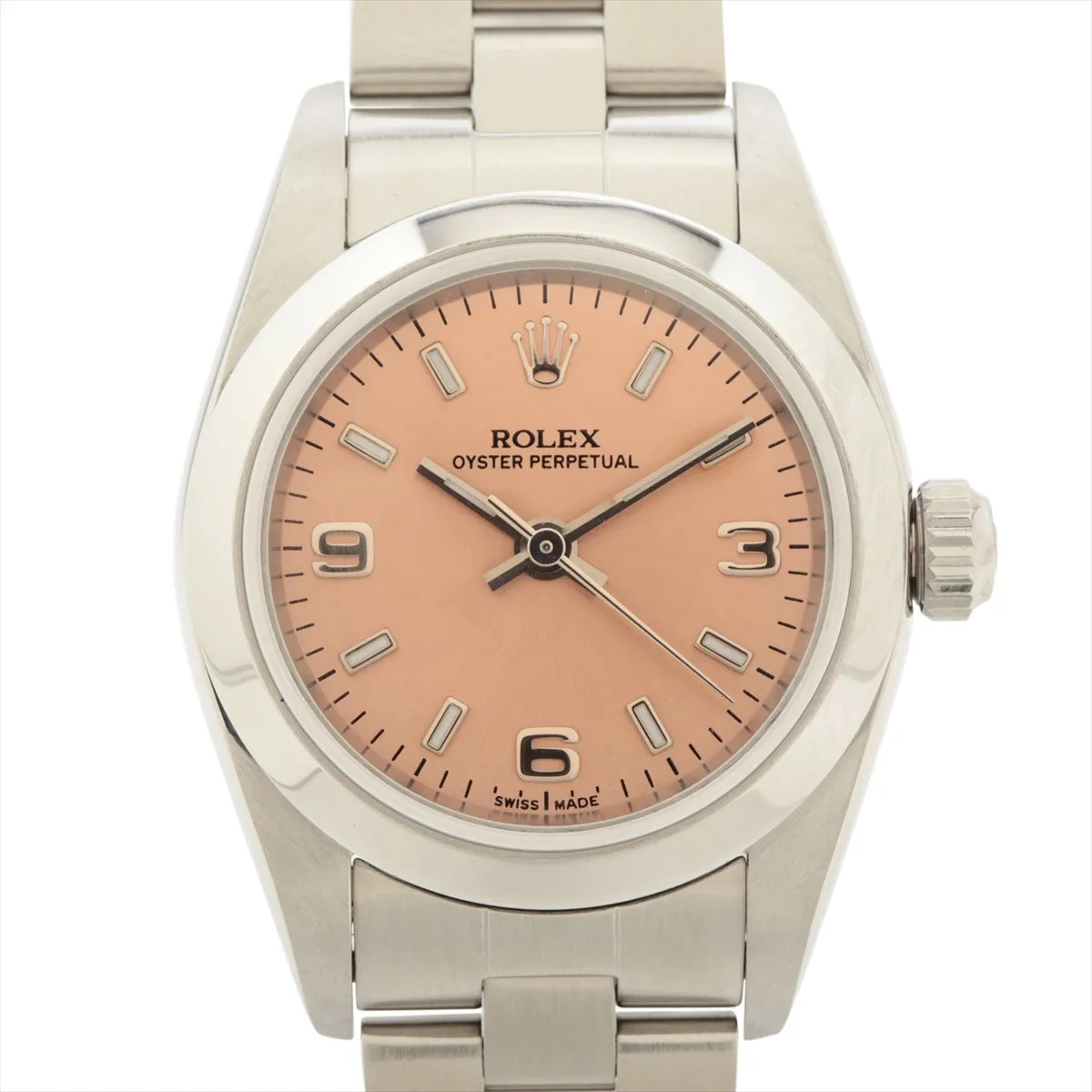 Rolex Oyster Perpetual 24 76080 SS SS AT Pink-Face