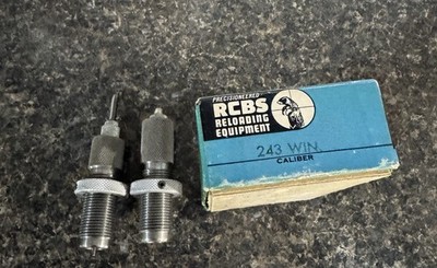 RCBS .243 Winchester 2-Die Reloading Set Vintage Green Box Complete