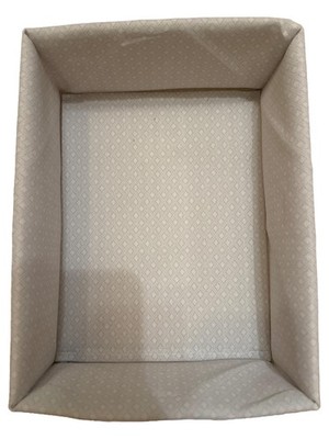 IKEA Stoffbox Aufbewahrungsbox Polyester Beige Rechteckig 26,5x20,5x10,5 cm