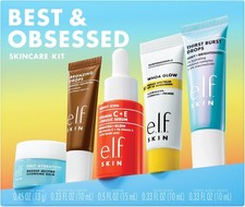 e.l.f. SKIN Best & Obsessed Skincare Kit, Travel-Size Makeup Remover, Sunscreen