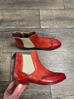melvin hamilton selina red chelsea shoes women sz39