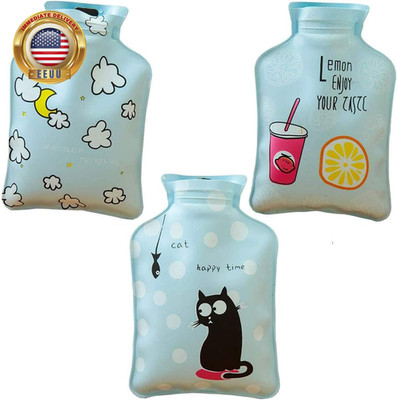 3Pcs Mini Hot Water Bottle Bag/Hand Warmer, Light and Handy, Small Heat up and R