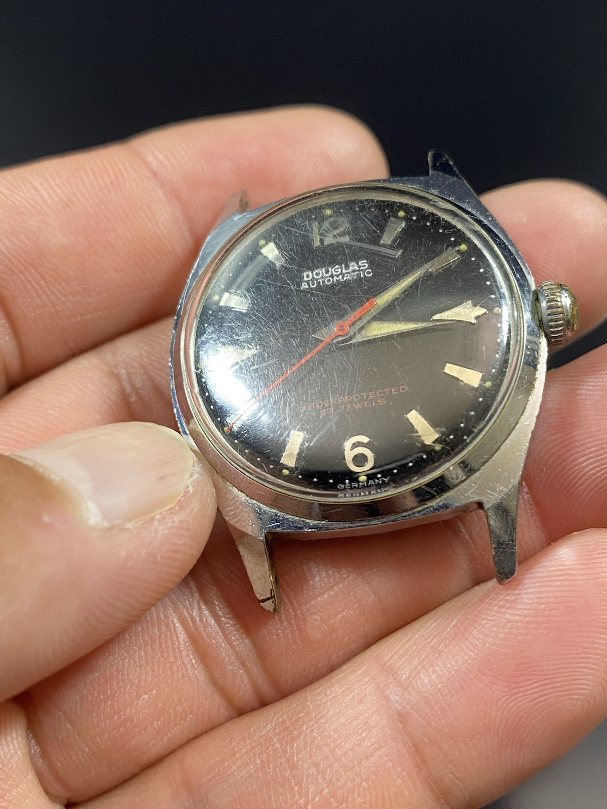 Douglas Automatic 17j Shock Protected Stainless S… - image 4