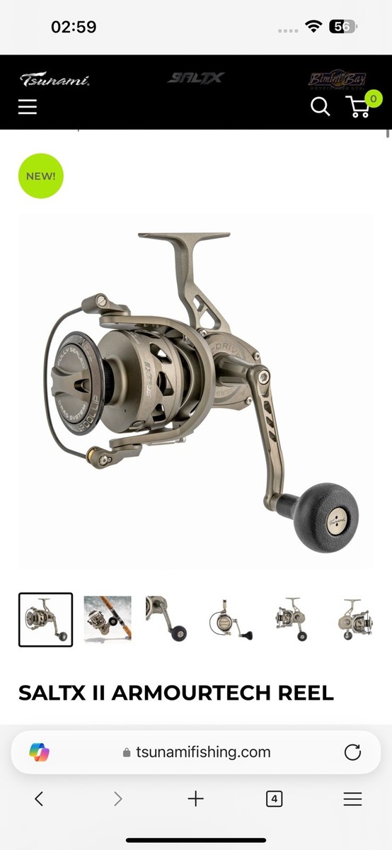 Tsunami SaltX II Armour Tech Spinning Reels BRAND NEW IN BOX FREE SHIPPING US | eBay Tsunami SaltX II Armour Tech Spinning Reels BRAND NEW IN BOX FREE SHIPPING US | eBay