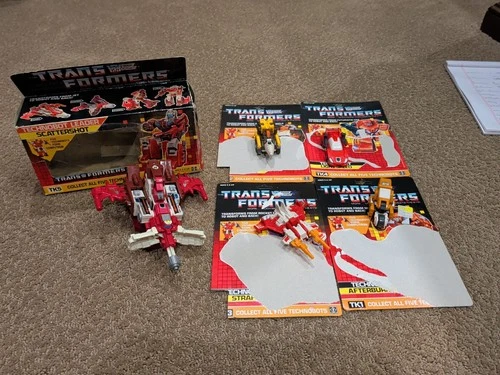 Vintage Transformers G1 Technobots 1987 Complete w Box/Cards & Decoys - Original