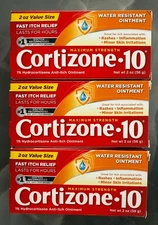 Cortizone 10 1% Hydrocortisone 2oz Anti-Itch Ointment( 3 PACK ONLY)