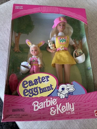 Vintage 1997 Barbie Kelly Easter Egg Hunt Gift Set Special Edition New W Flaws