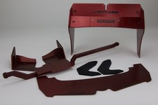 STP1136R ARRMA LIMITLESS SPLITTER/SIDE SKIRTS/ADJUSTABLE WING FULL KIT RED