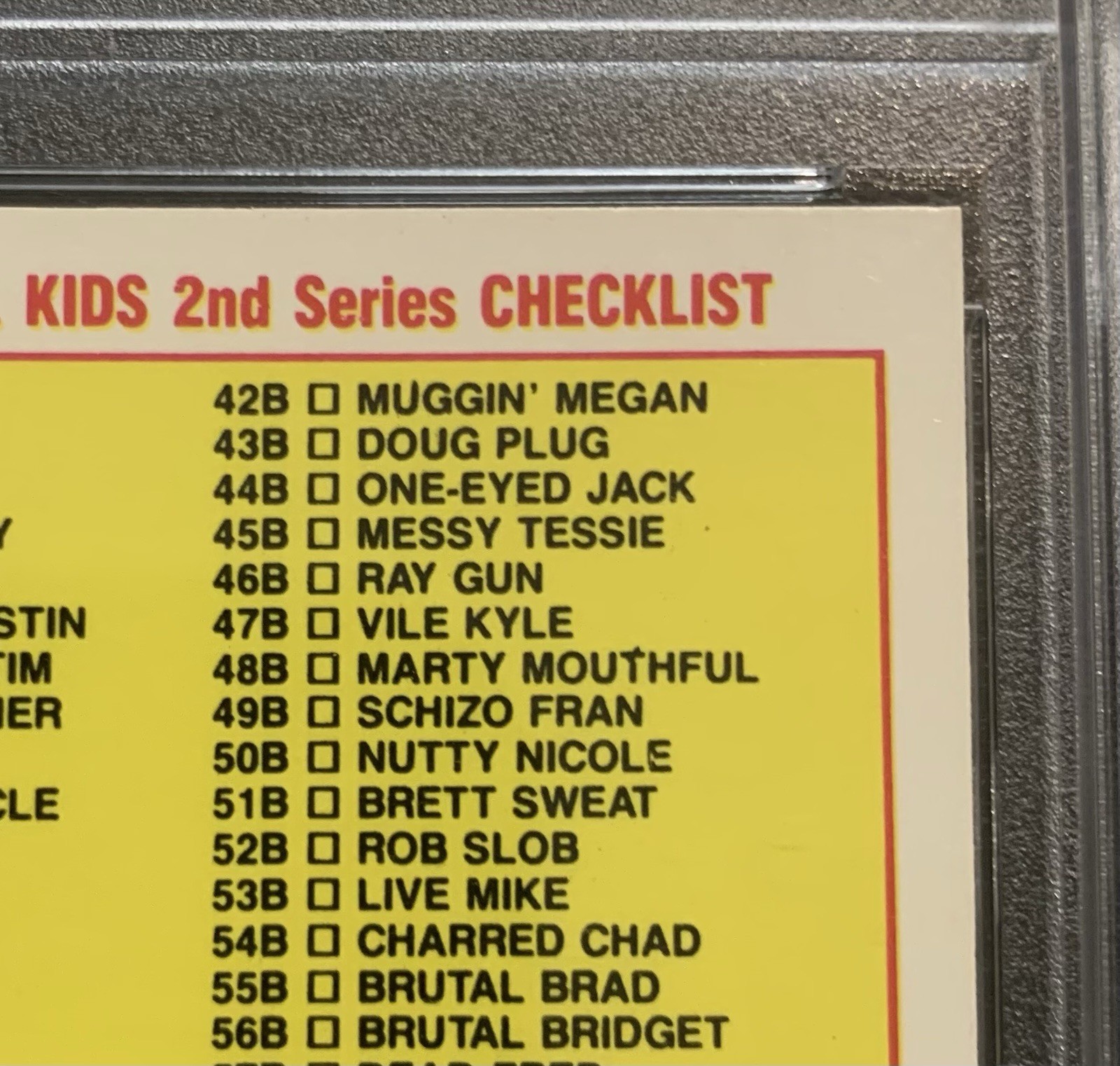 1985 Garbage Pail Kids OS2 Ray Gun 46b PSA 10 GEM MINT-RARE GLOSSY SCHIZO CL TWT view 3