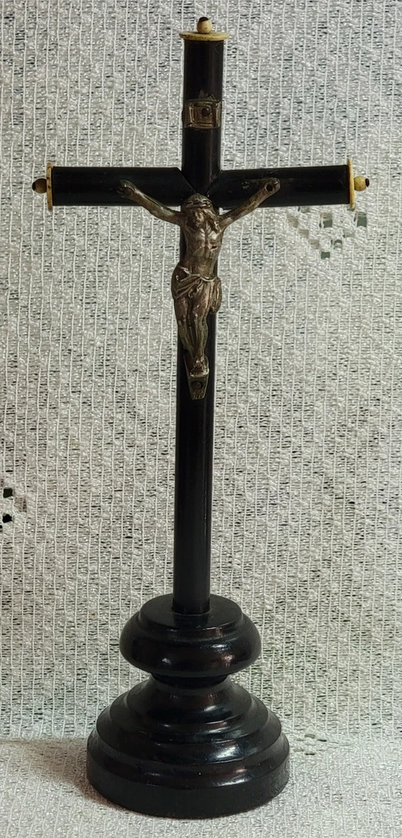 Crucifix allemand métal et bois noir WW1 - Collection