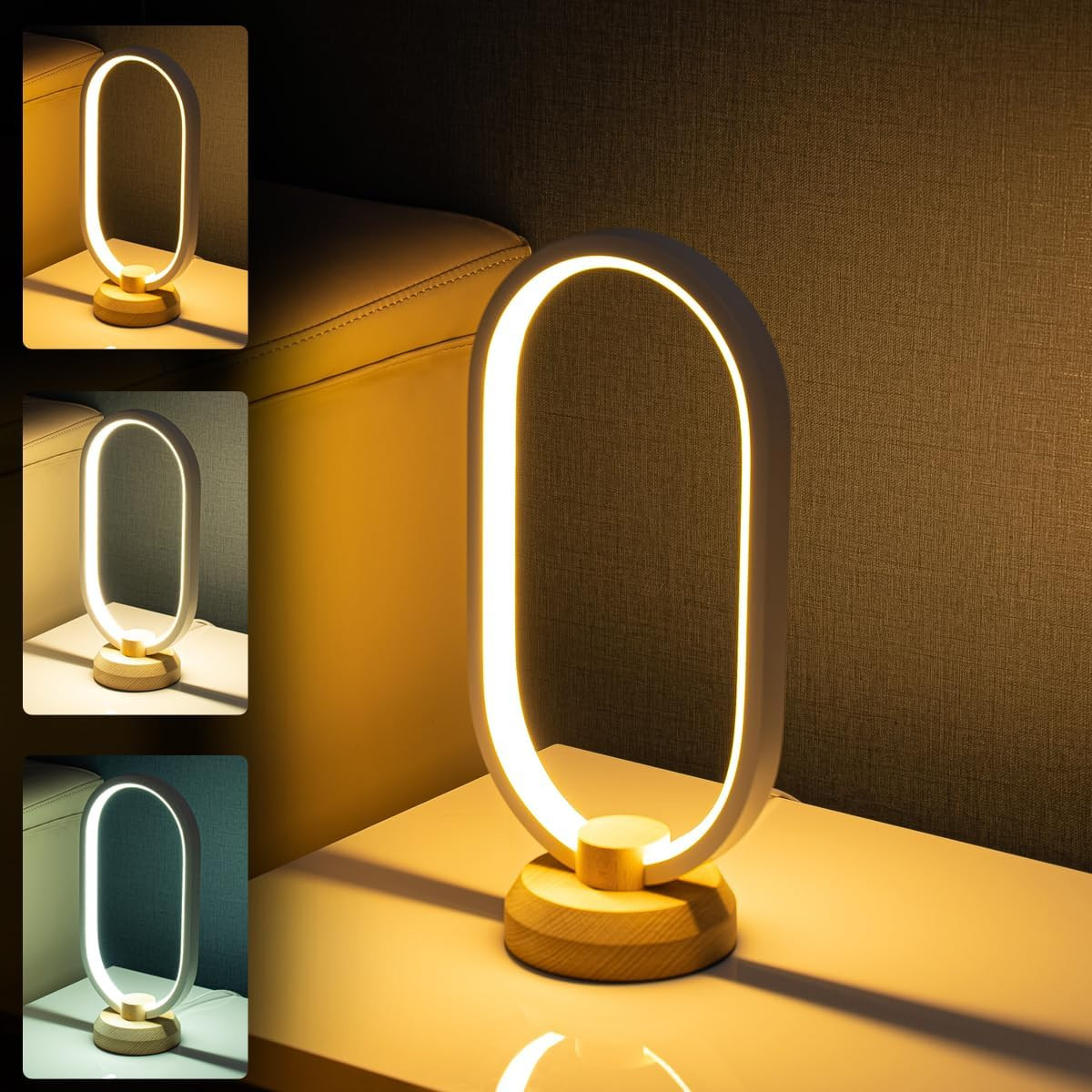 Lampada Ovale LED Touch - Design Minimal per Comodino e Scrivania