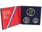 1976 Bicentennial US Mint 3 Coin Silver Proof set