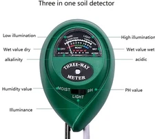 Multifunctional light hygrometer pH TDS & EC meter three in one soil detector 