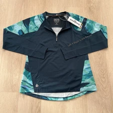 Smartwool Mountain Bike Women's Small Blue Wool Poly Blend Long Sleeve Jersey