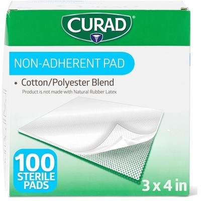 Sterile Non-Adherent Pads 3'' x 4'', 100 Pack