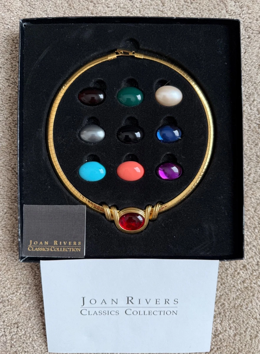 Lot bijoux vintage Joan Rivers couleurs interchangeables