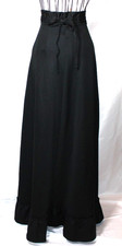 Vintage Black Long Skirt XL Tall Russ Togs Ruffled Hem USA Union Made