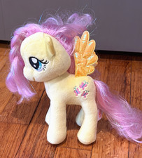 TY My Little Pony Fluttershy Plush 10" Sparkle Mane Pink Hair Orange Wings