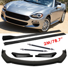 Front Bumper Lip Splitter 78.7 Side Skirt Strut Rods Body For Fiat 124 Spider