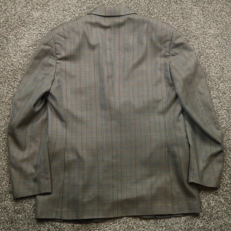 Canali Sport Coat Men's 42 Brown Plaid Wool Silk Blazer Made in Italy Tailored - Image 2 of 4