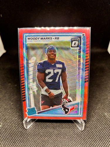 2025 Panini Donruss - Woody Marks #377 Optic Preview Red Wave Prizm RC
