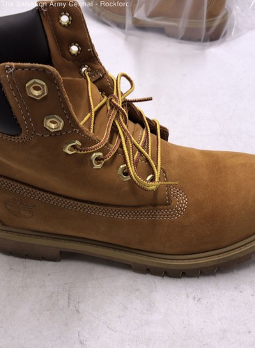 Timberland Damen Braun Leder Schnürung Runde Spitze Stiefeletten Arbeitsstiefel Größe US 6,5 - Bild 4 von 9