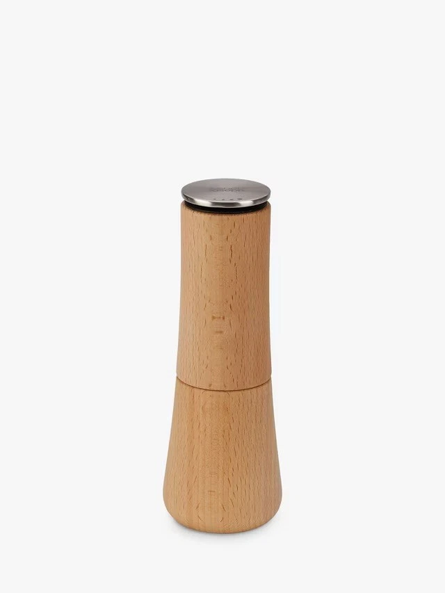 Joseph Joseph Milltop Pepper Mill - Non-Spill Refillable Grinder - Wooden | BNWT