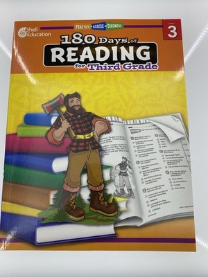 180 Days : Reading for 3rd Grade Practice Workbook for Classroom and Home NEW