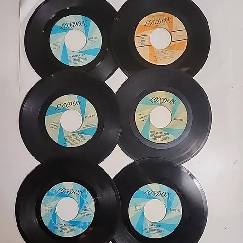 The Rolling Stones Lot of (6) 45 RPM Records - Lot #4