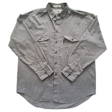 VTG 80s 90s Levi  s Silver Label Shirt Button Down Mens Large Big E Tab Blue Gray