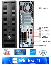 HP Elitedesk | Business Computer Intel i5 | 500GB SSD 16GB RAM | WiFi Windows 11