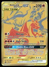 Pokemon Cards Reshiram & Charizard GX SM247 Sun & Moon Promo LP+