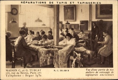 Ak Paris VII. Arrondissement Palais Bourbon, Teppich- und... - 4020395