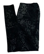 LuLaRoe Leggings TC2 Tall Curvy 2 BLACK GRAY Animal Reptile SNAKE Wild Western