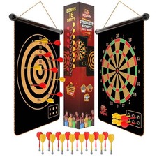 FUNGENIX Magnetic Dart Board for Kids - Indoor Outdoor Darts Game, Multicolor