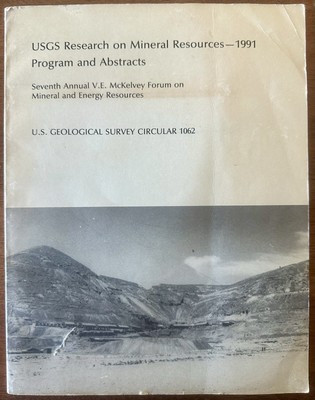 USGS Research on Mineral Resources 1991 Program and Abstracts Circular 1062
