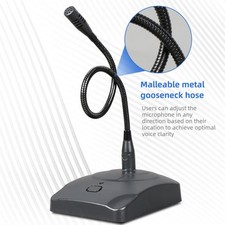 Desktop Gooseneck Wired Microphone System Table Mounted Corded Voice Conden GPQE