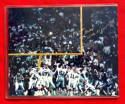 BUFFALO BILLS MAFIA Scott Norwood Wide Right Auto Photo COA by Real McCoy 2