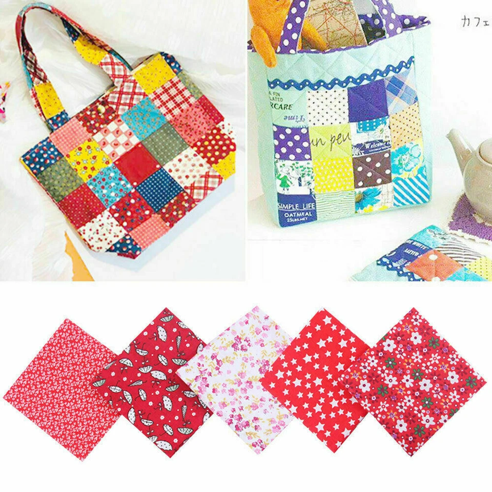 7 Stück Stoffpakete Patchwork Stoffe Stoffreste 25x25 cm - 100% Baumwolle - Bild 3 von 4